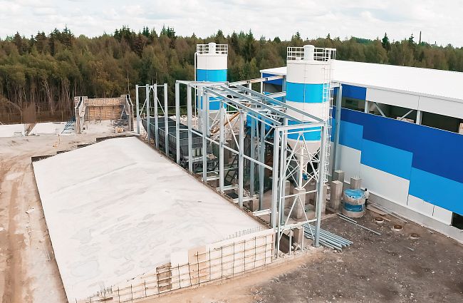Бетонный завод SmartBeton 50 S под вибропресс QUNFENG QS 1200 - 1300/HESS GROUP Multimat RH 600